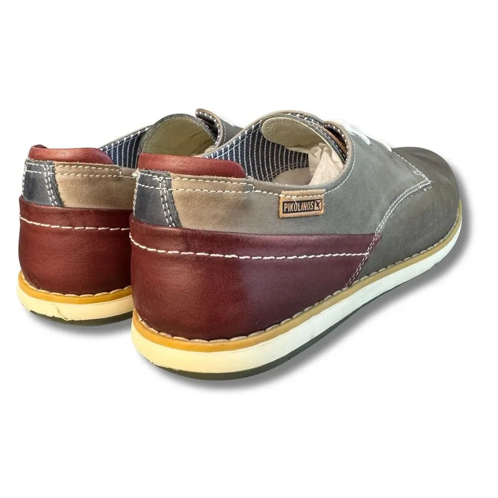 Pikolinos Jucar Men’s Leather Shoes EU 42 US 9 Gray Casual Oxford Comfort M4E